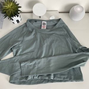 GYMSHARKLIGHTWEIGHT SEAMLESS LONGSLEEVE TURQUOISE